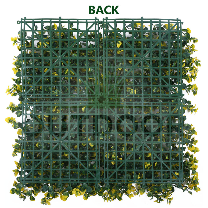 Yellow and Green Mix Shade Leaves Vertical Garden Wall Tile (Size: 50cm x 50cm, Pack of 1)