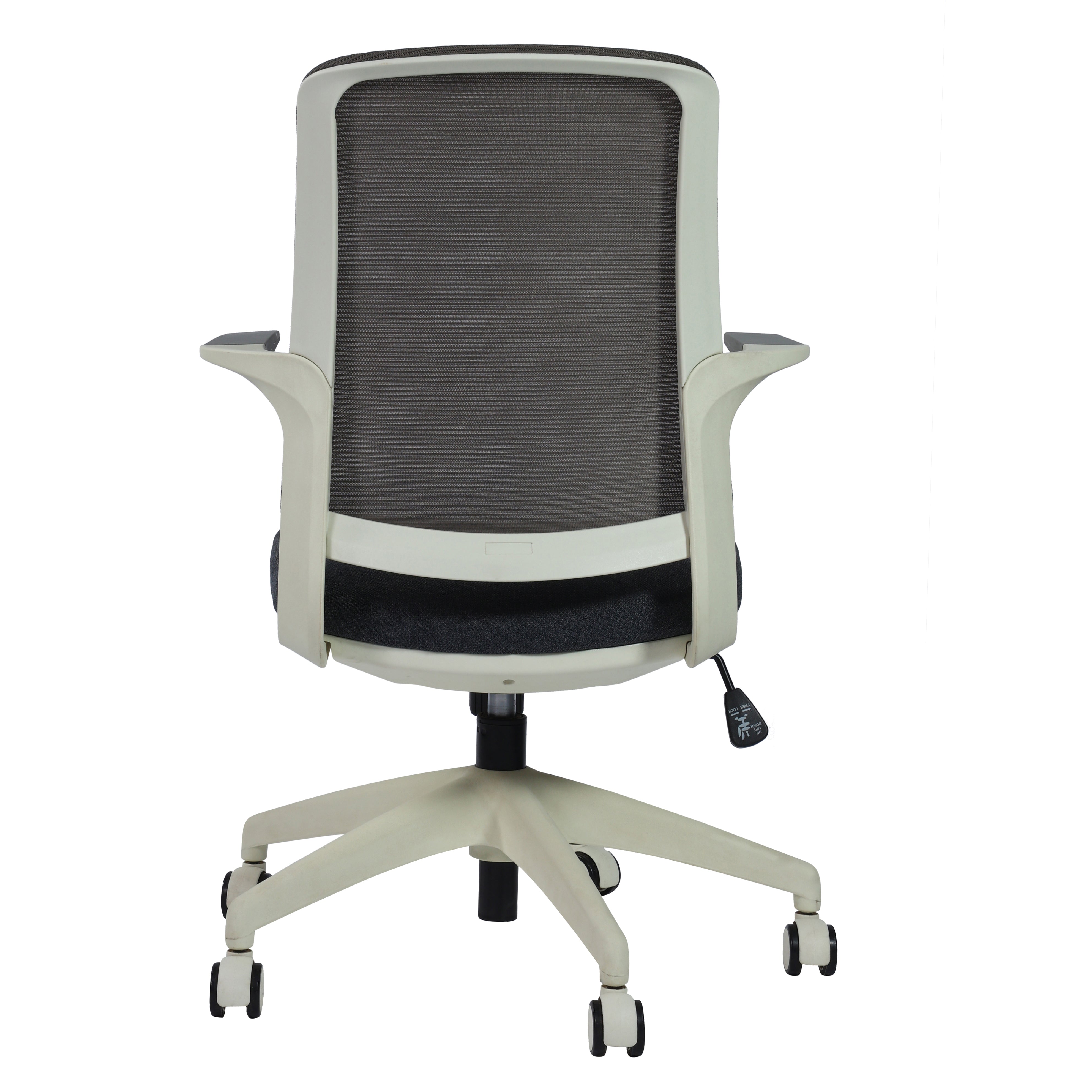 Viking Mesh Back Workstation Swivel Chair with Nylon Base - White