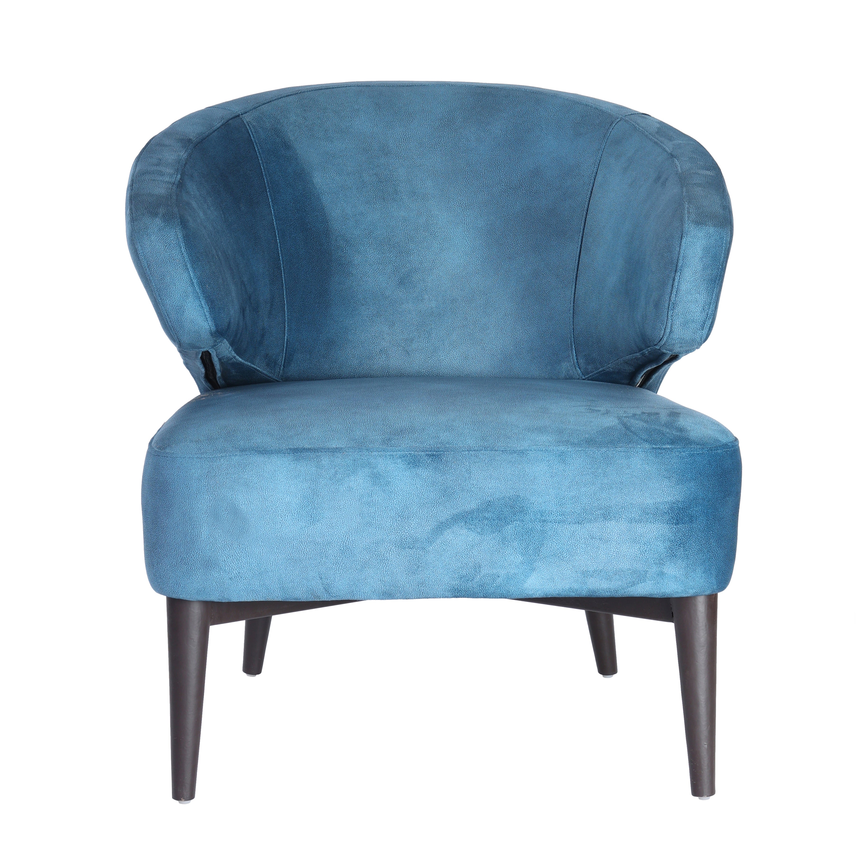 Roma Velvet Upholstered Lounge Chair - Blue Chair urbancart