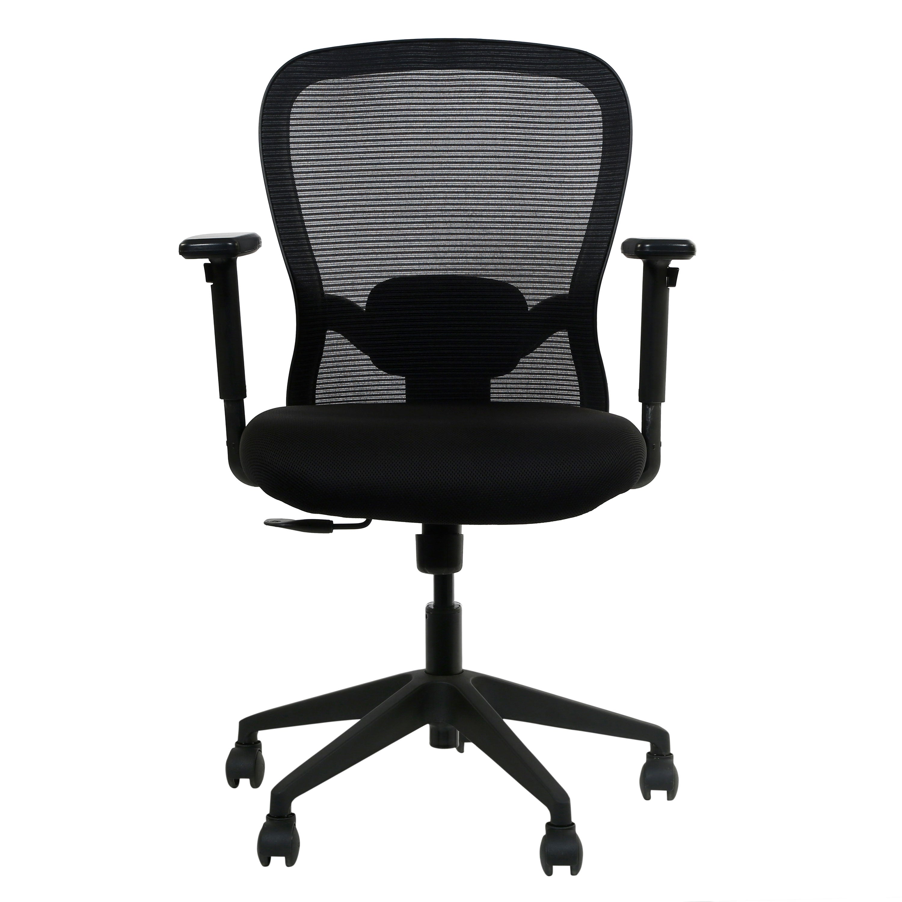 Adella Medium Back Workstation Cusion Office Chair - Black
