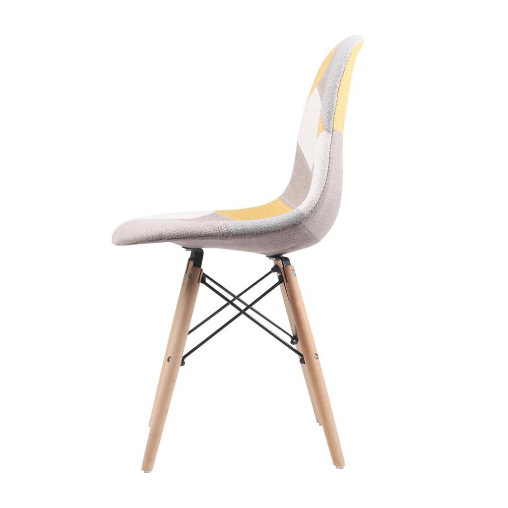 Eames Replica Patchwork Chair - Yellow Chair urbancart.in