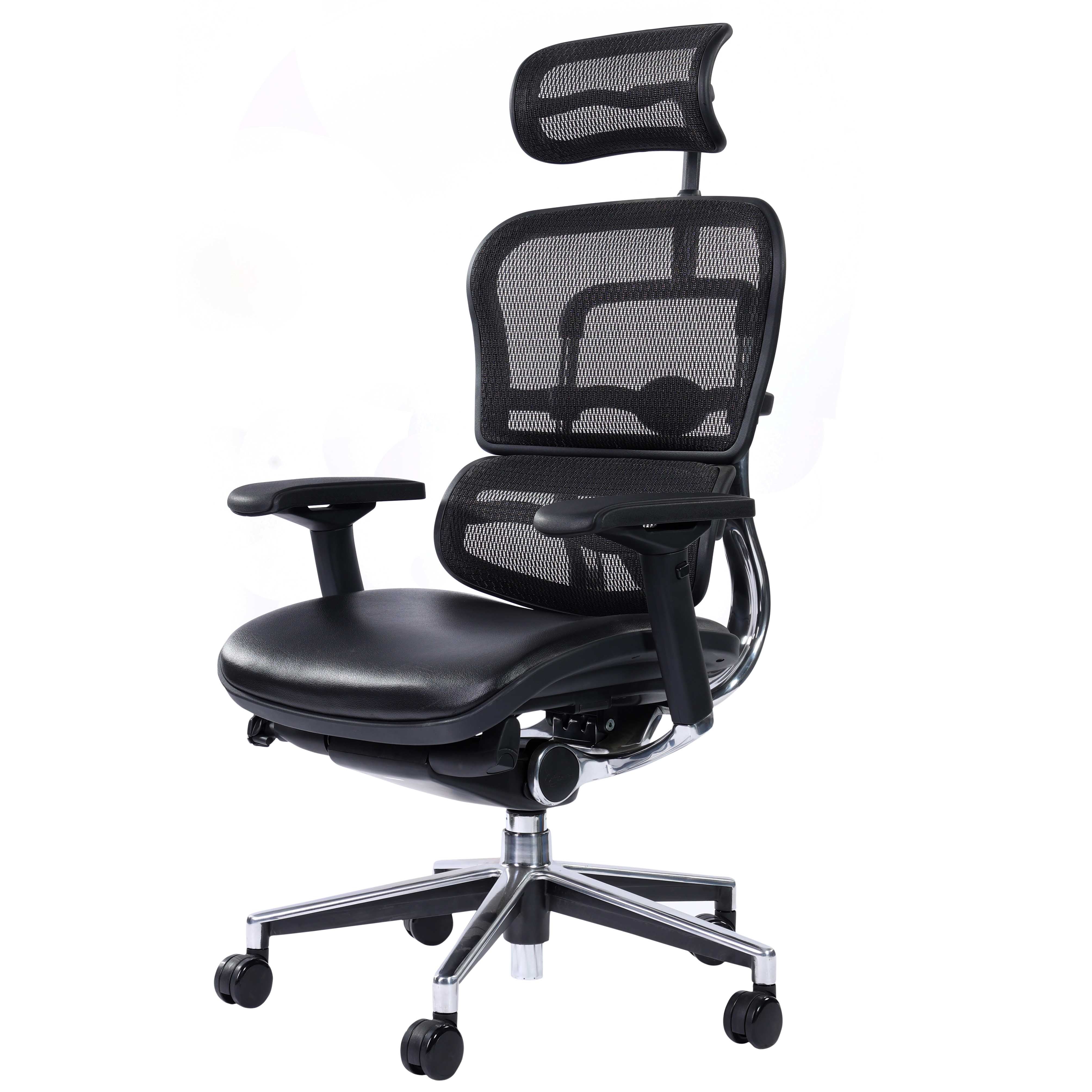 Alpha Prmium Executive Office High Back chair with Lumbar Support and Aluminium Base Chair urbancart