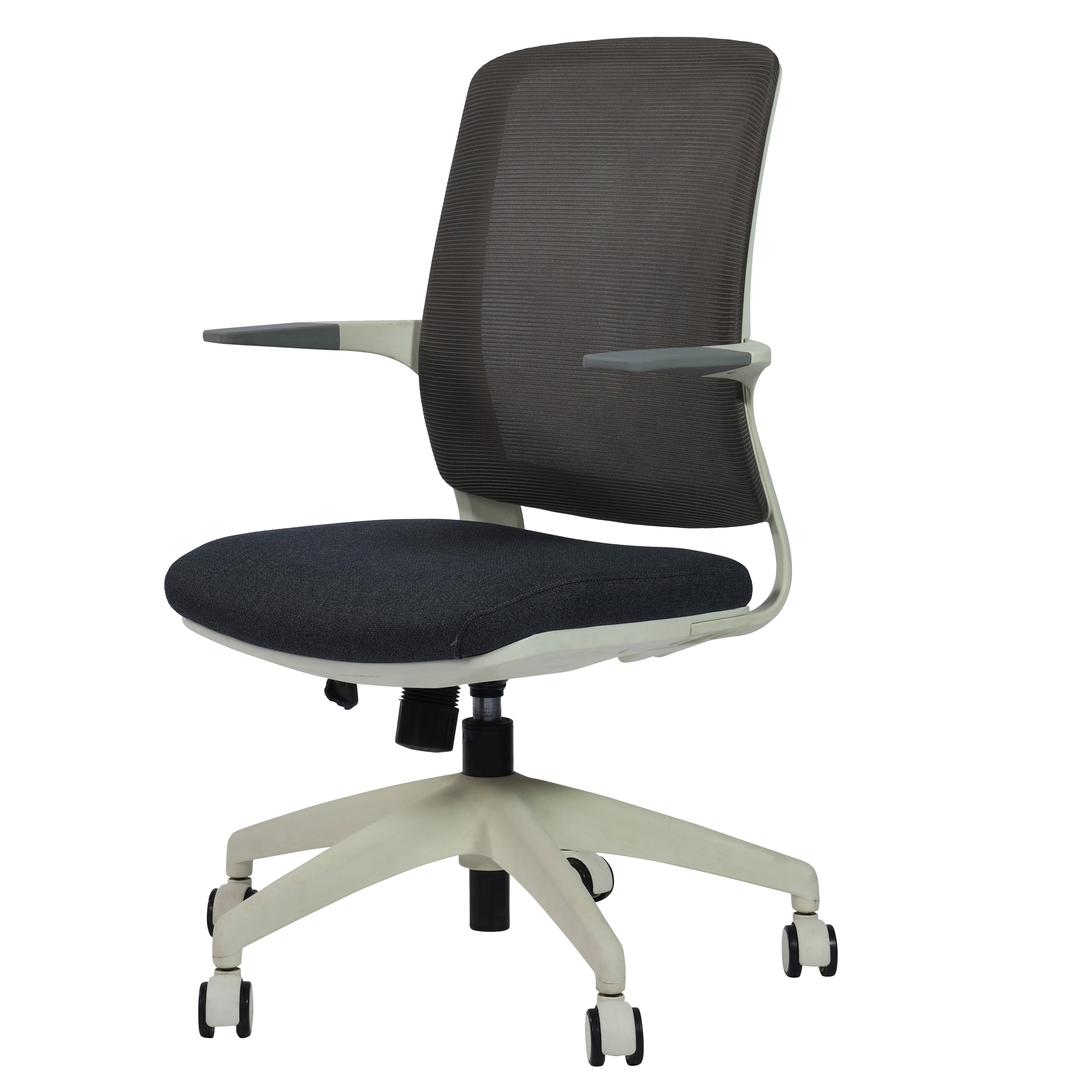Viking Mesh Back Workstation Swivel Chair with Nylon Base - White