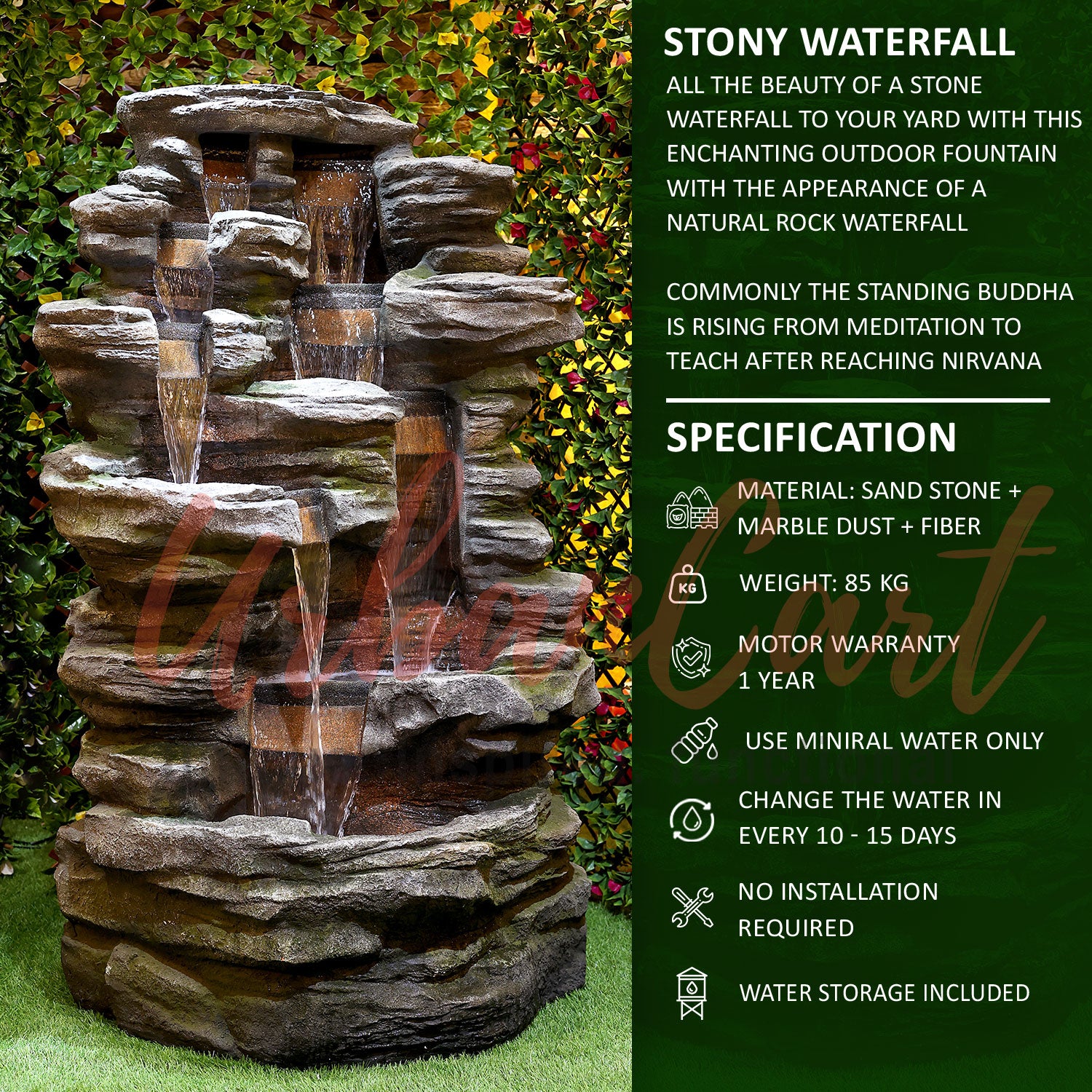 Stony Waterfall Sand Stone Water Fountain