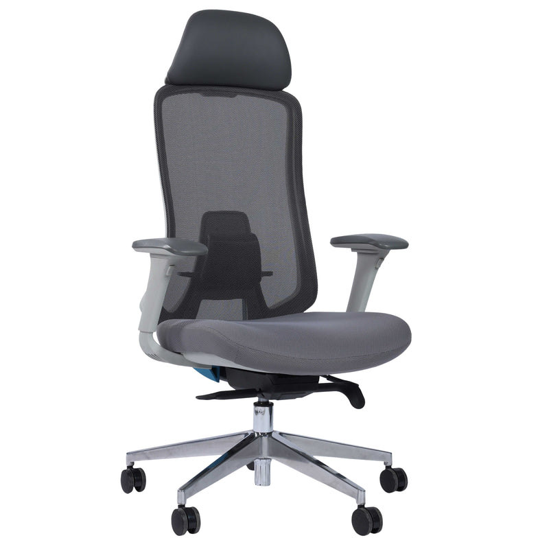 Hugo High Back Aluminium Base Executive Chair - White