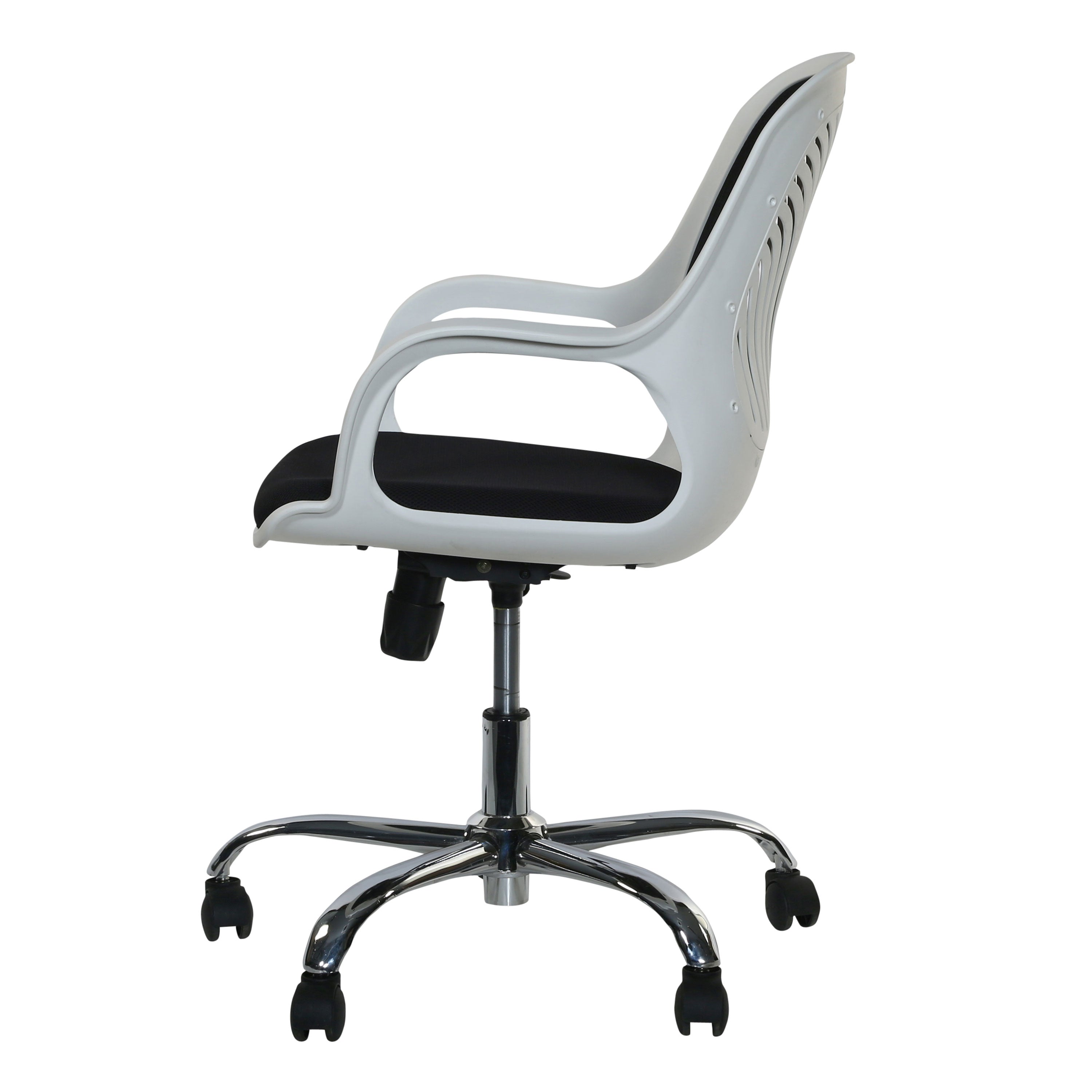 Bonita Office Chair Work Station Chair with Chrome Base - White