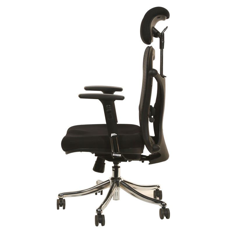 Boston High Back Aluminium Base Executive Chair - Black