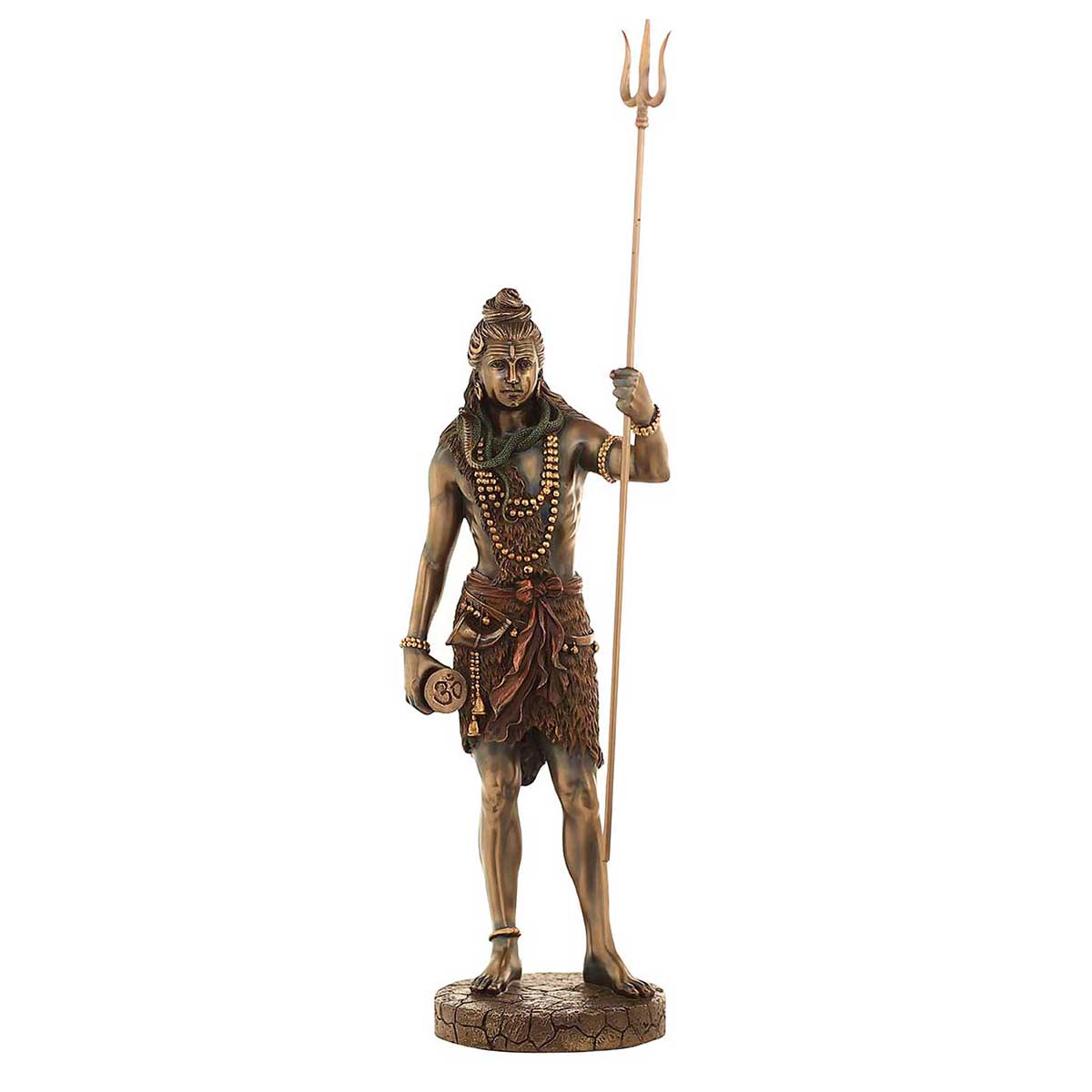 Lord Shiva Standing Statue with Trishul - 6.5 x 6.5 x 21 Inch, 2 Kg