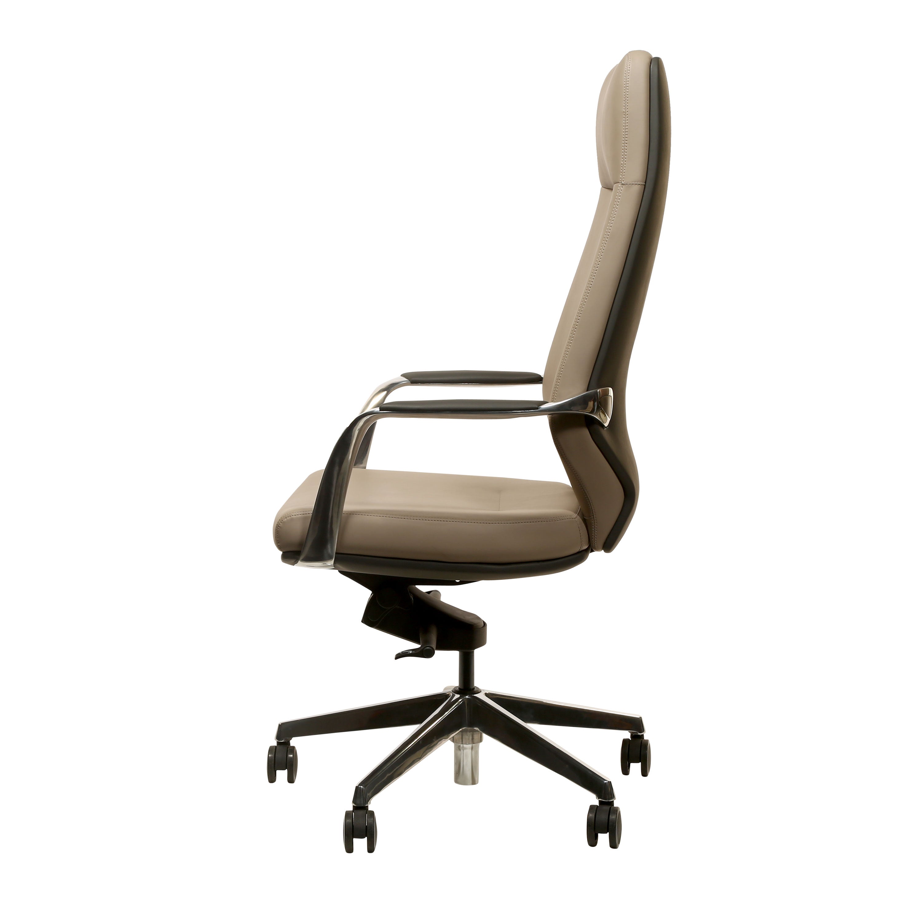 Julian High-Back Executive Office Chair with Aluminium Base - Grey