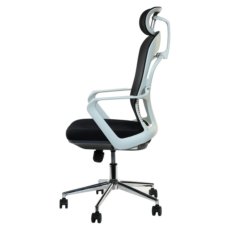 Emilio Executive High Back Office Chair with Aluminium Base - White