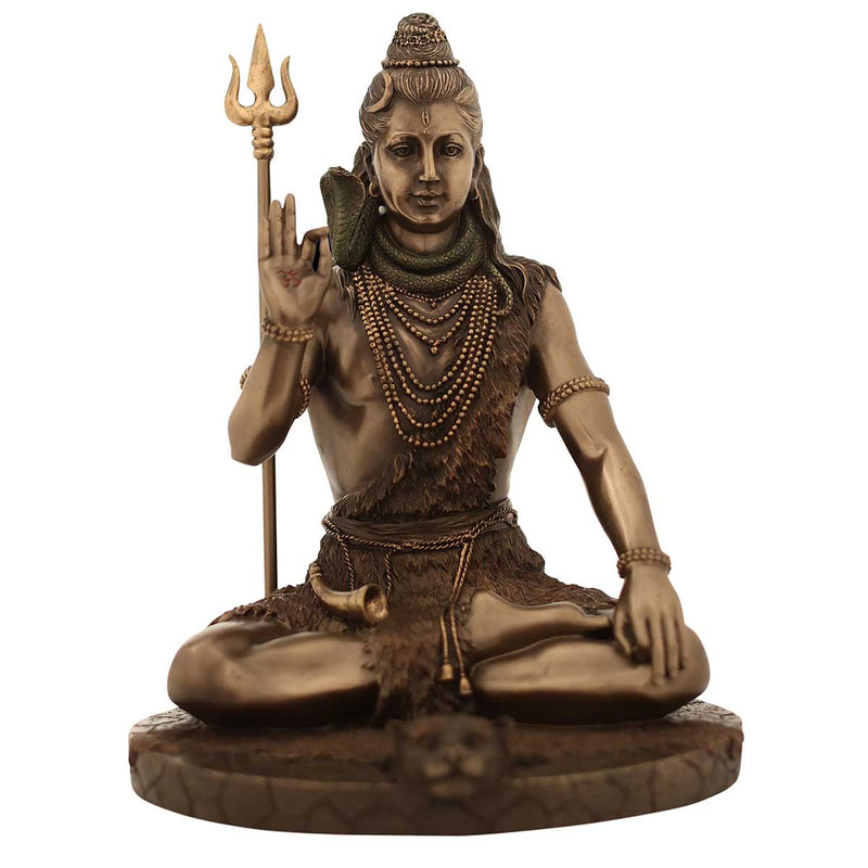 Lord Shiva Sitting idol Statue - 8 x 6.5 x 10 Inch, 2 Kg