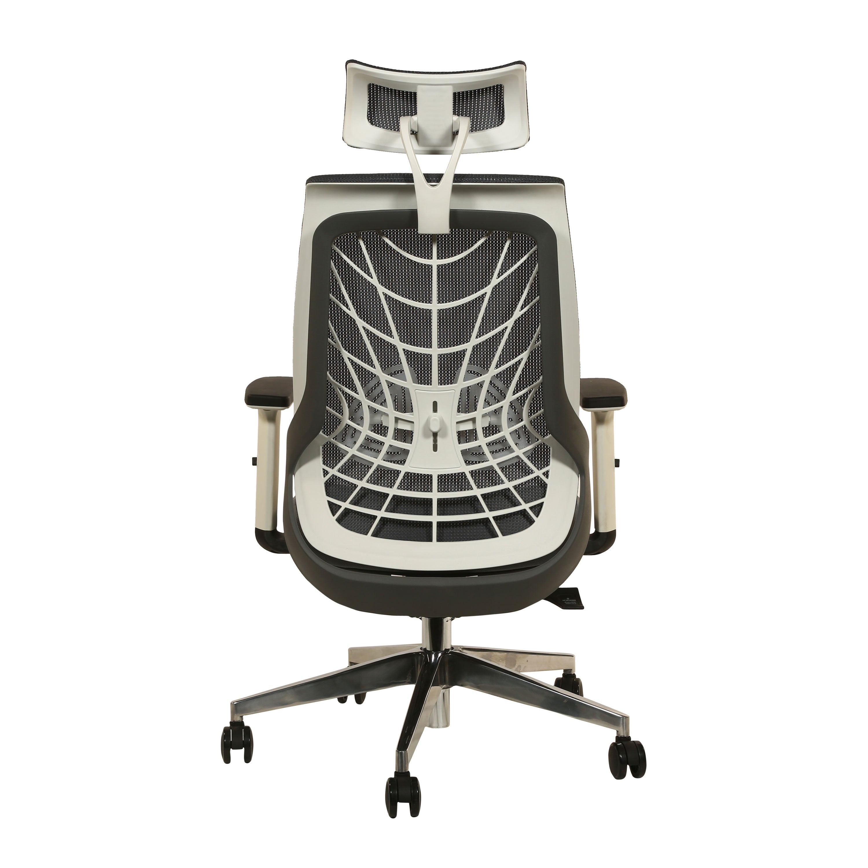 Spidy Executive Cusion High Back Office Chair with Aluminium Base - Grey