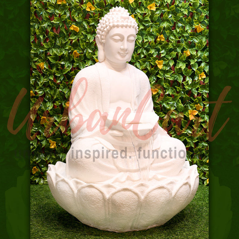 White Buddha Offering Water Fountain