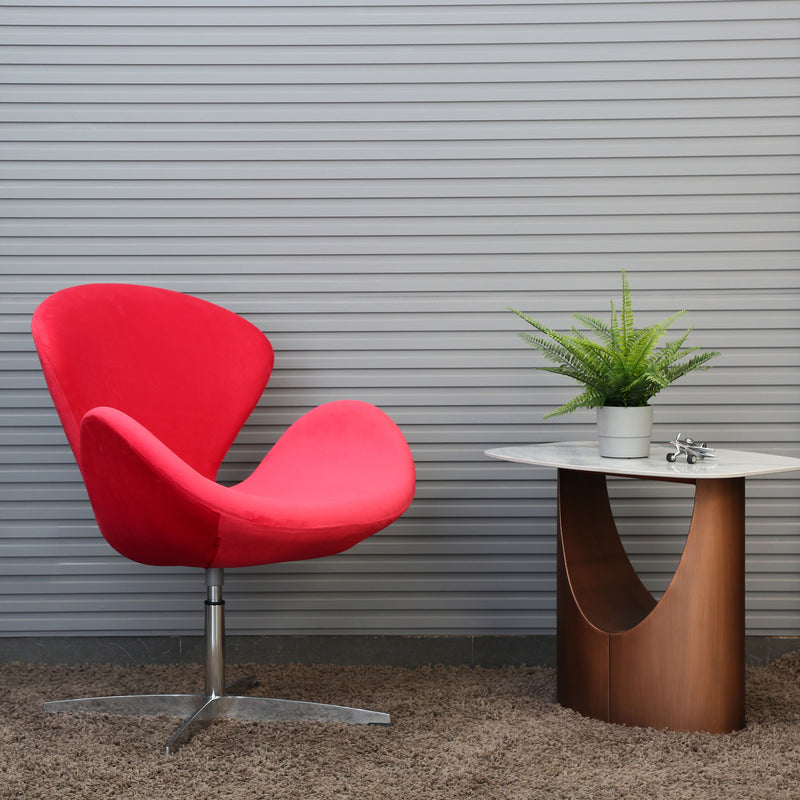 Siri Accent Fabric Upholstered Lounge Chair - Pink