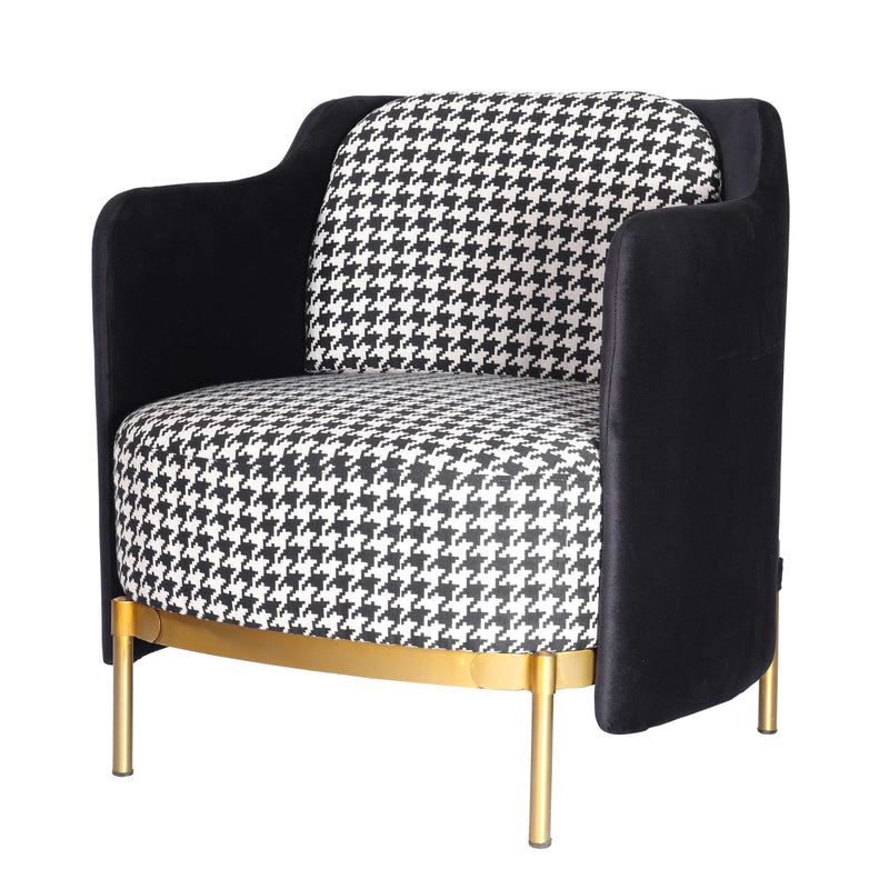 Paris Fabric Upholstered PVD Coated Frame Lounge Chair Chair urbancart
