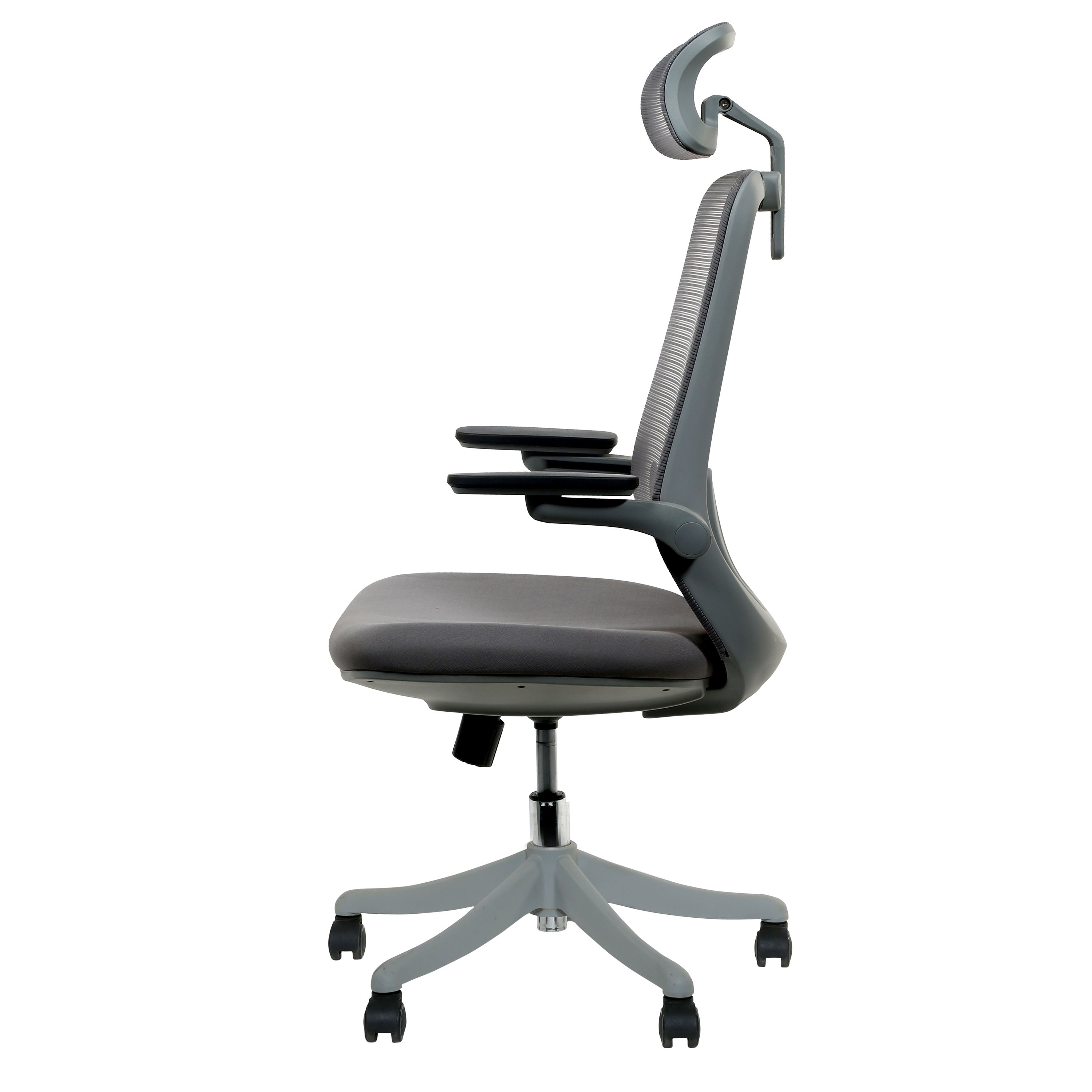 Madison High Back 2D Executive Chair with Nylon Base  - Grey