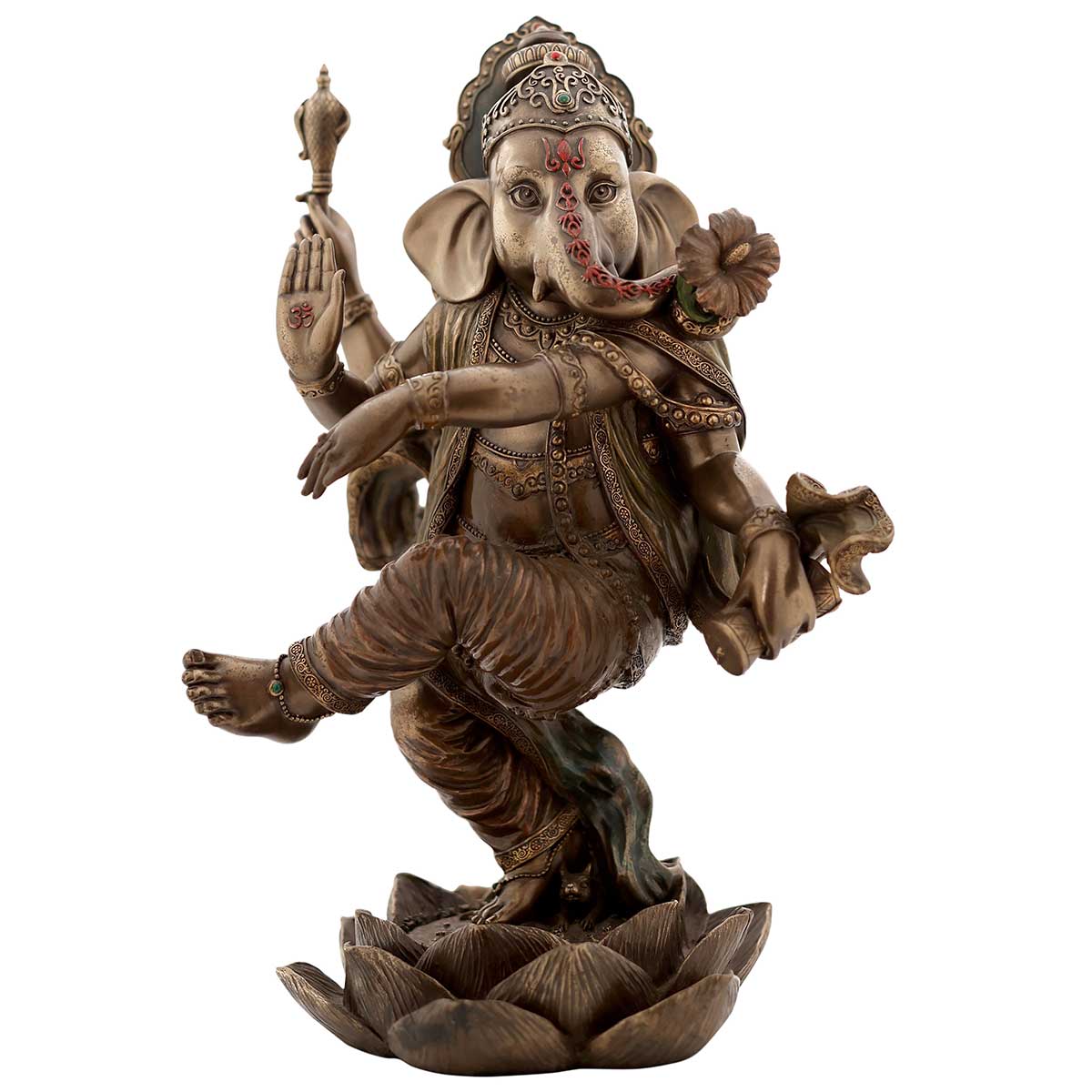 Lord Ganesha Nataraja pose idol made of Bonze Composite - 13 x 11 x 17.5 Inch, 3.9 Kg