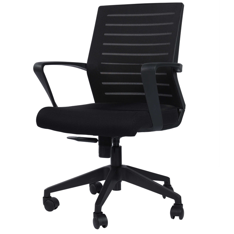 Elton Mid Back Ergonomic Office Chair -  Black