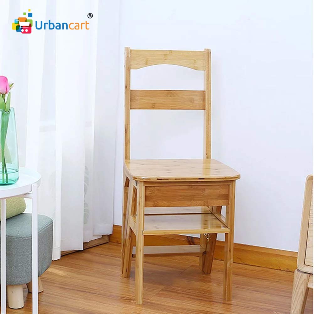 Bamboo Convertible Multipurpose Ladder and Folding Leisure Chair Chair urbancart.in