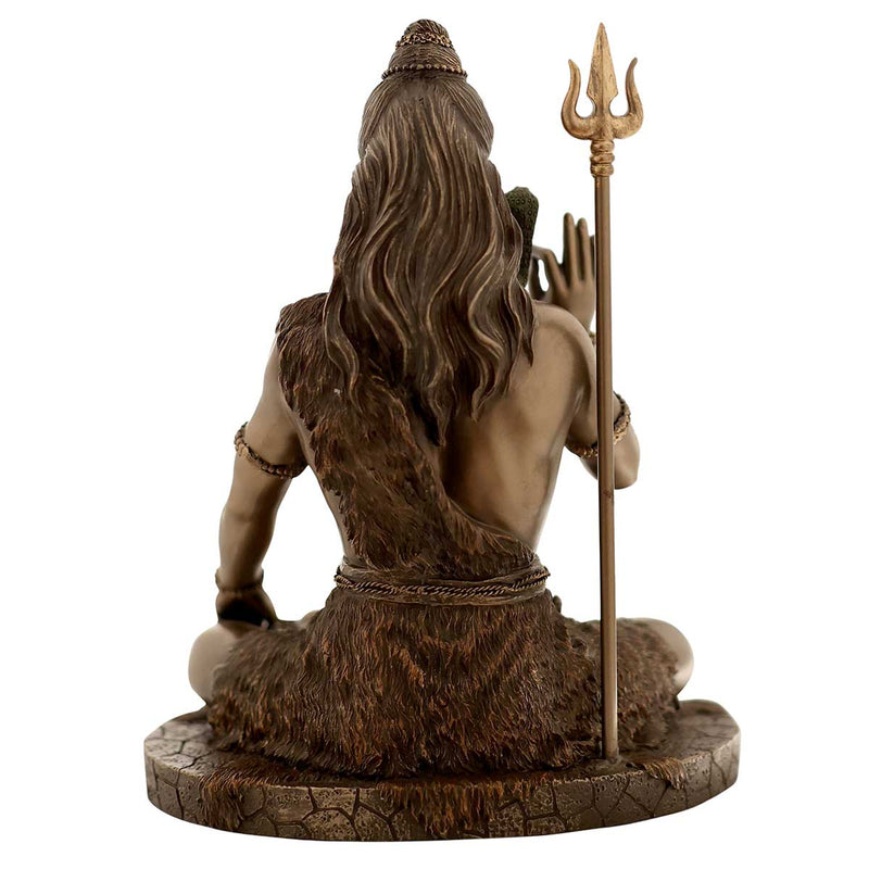 Lord Shiva Sitting idol Statue - 8 x 6.5 x 10 Inch, 2 Kg