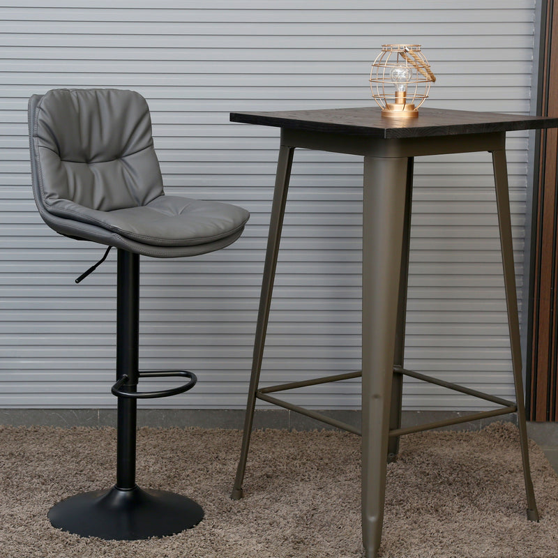 Austin Modern Barstool With Pu Leather, Adjustable Height And Swivel Seat.