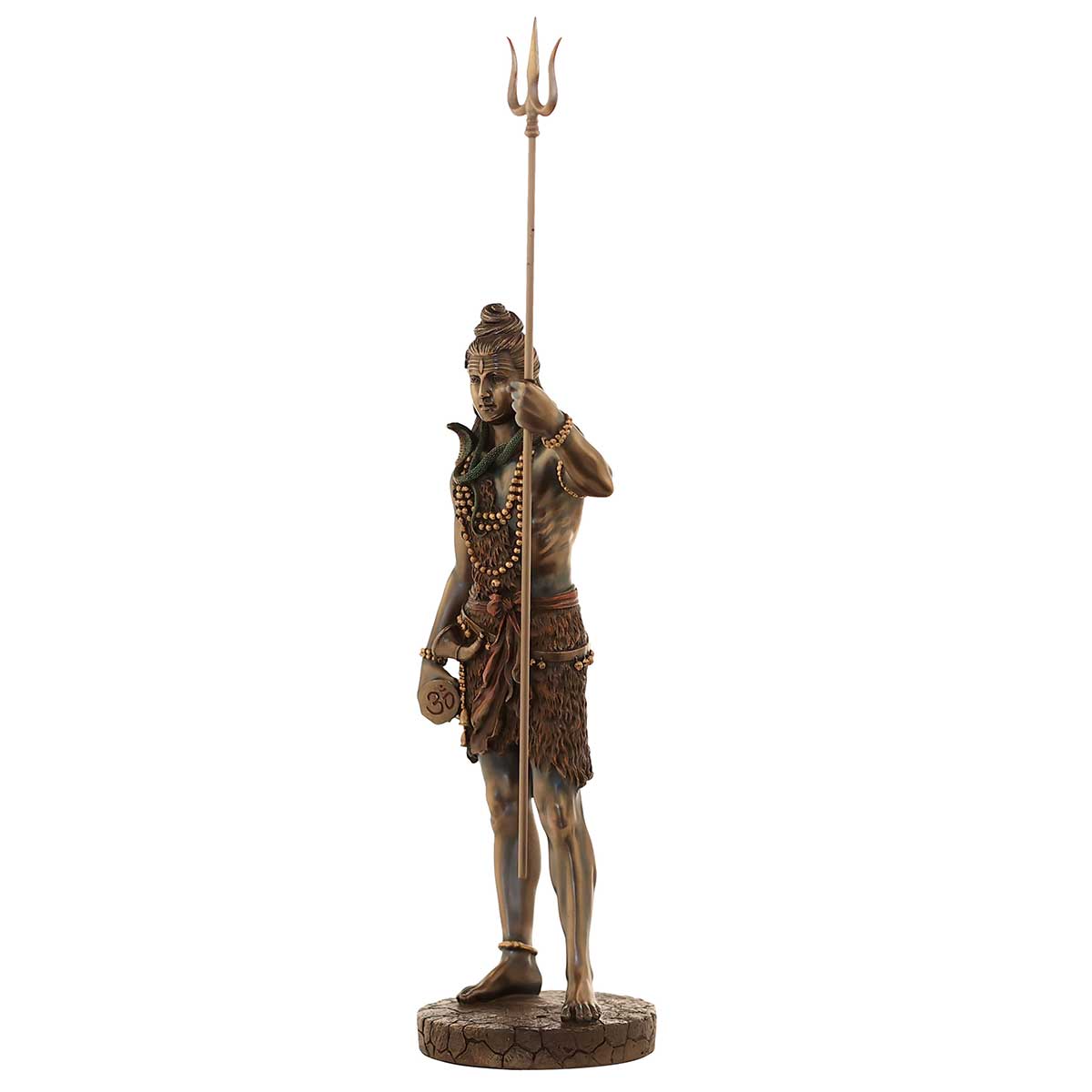 Lord Shiva Standing Statue with Trishul - 6.5 x 6.5 x 21 Inch, 2 Kg