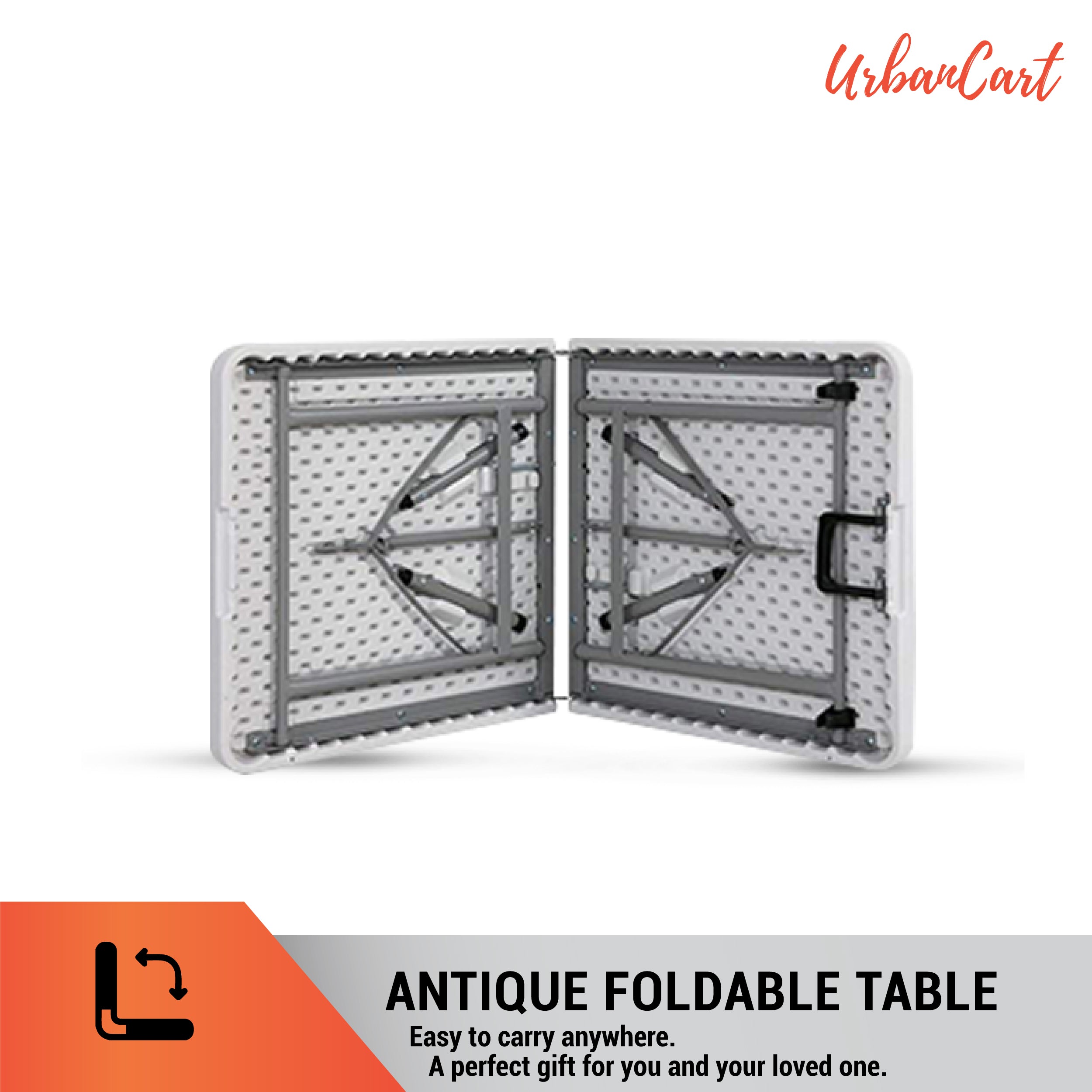 Buy 1.2m White Portable Folding HDPE Picnic Table - UrbanCart