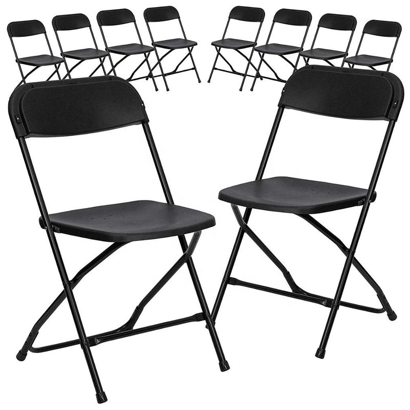 Compact Plastic Folding Chair - Black Chair urbancart.in