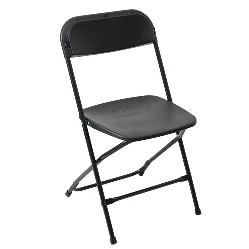 Compact Plastic Folding Chair - Black Chair urbancart.in
