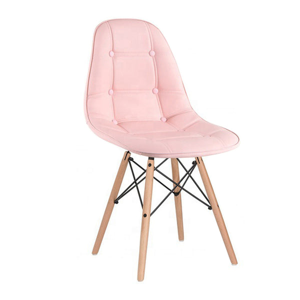 DSW Padded Backrest Dining Chair - Pink Chair urbancart.in
