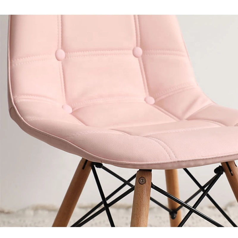 DSW Padded Backrest Dining Chair - Pink Chair urbancart.in