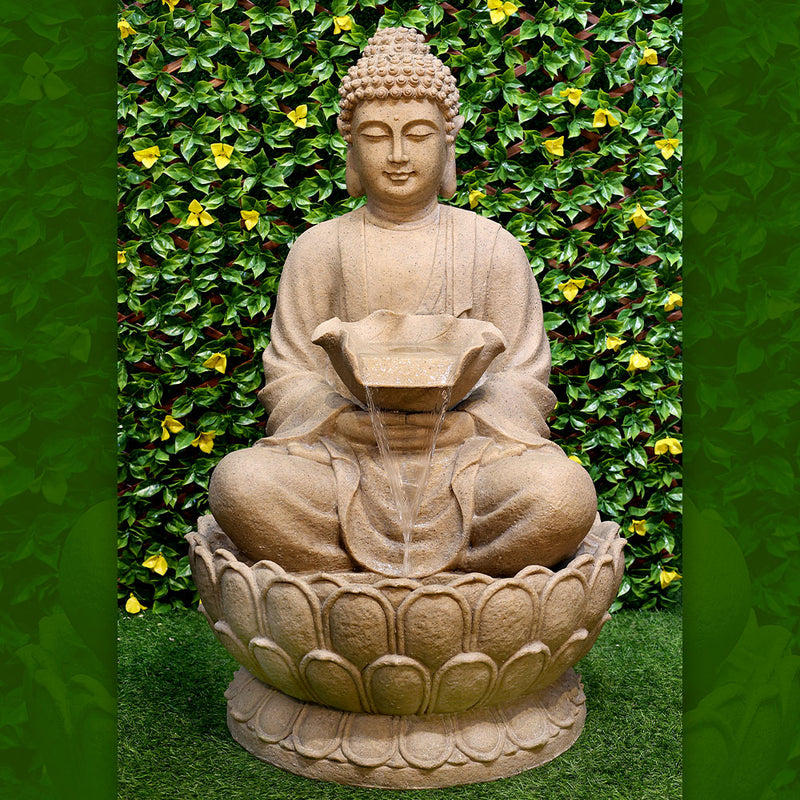 Big Lotus Buddha Indoor Outdoor Water Fountain