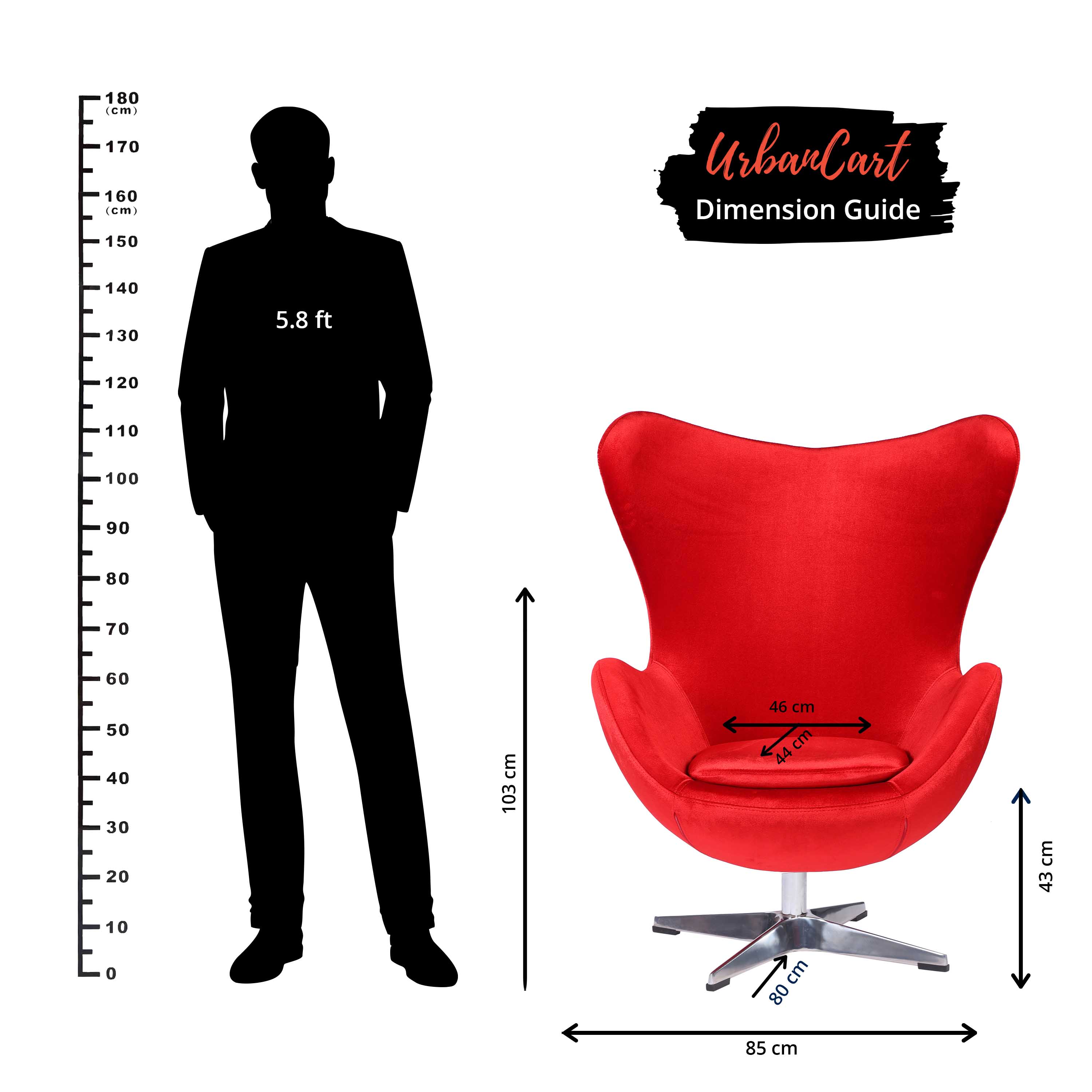 Vienna Velvet Upholstered Lounge Chair with Aluminium Base Red