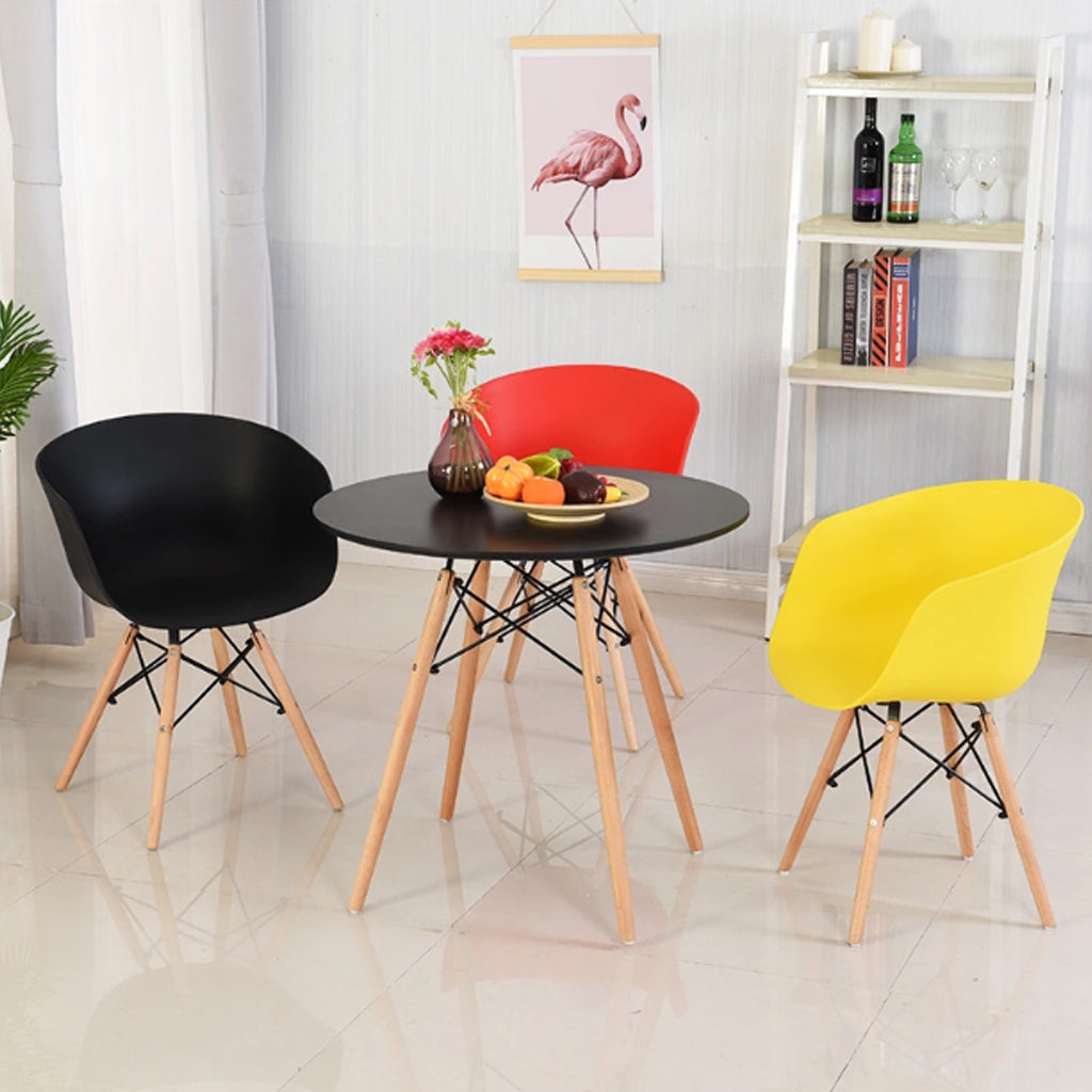 Modern Curved back café Chair Black - Main Image