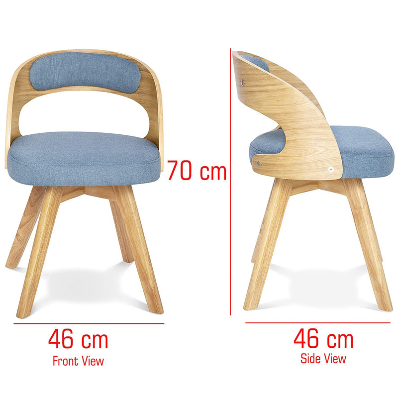 360° Revolving Seat Dining Chair -Blue Chair urbancart.in