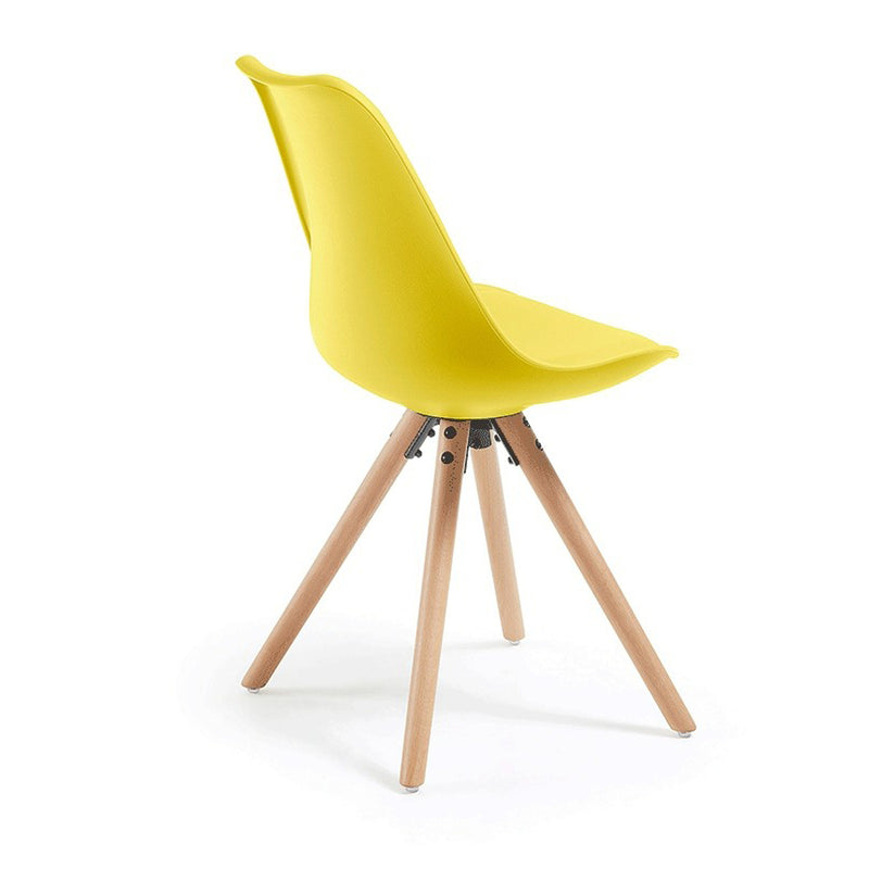 Classic Dining Chair With Cushioned Seat - Yellow Chair urbancart.in